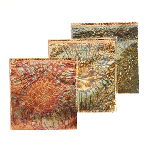 kreul flori decorative din folie rosu auriu 140 x 140 mm 6 buc ro krl99404