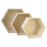 kreul hexagonal wooden box set ro krl45154