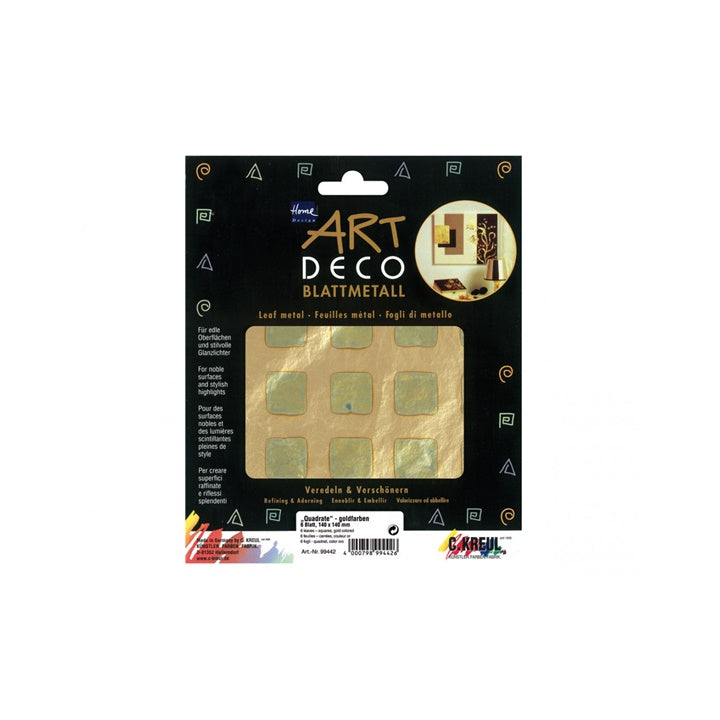 kreul patrate din folie decorativa aurie 140 x 140 mm 6 buc ro krl99442