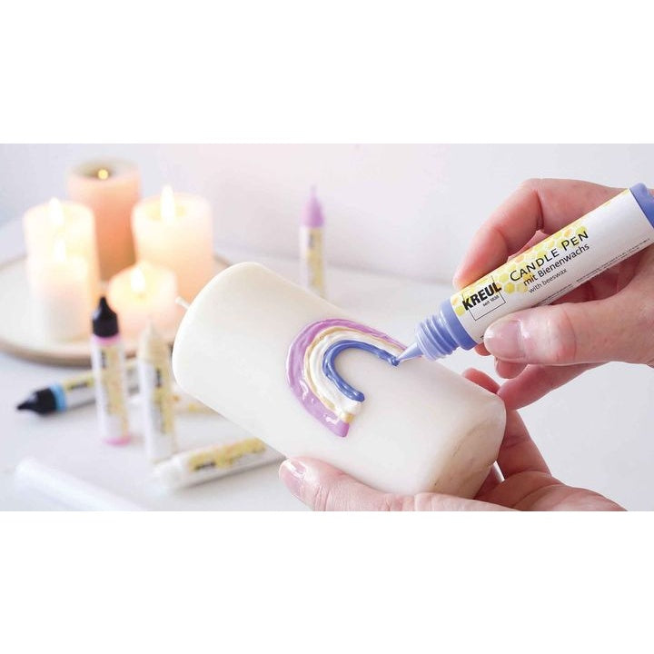 kreul set 6 x 25 ml pixuri pentru lumanari hello baby