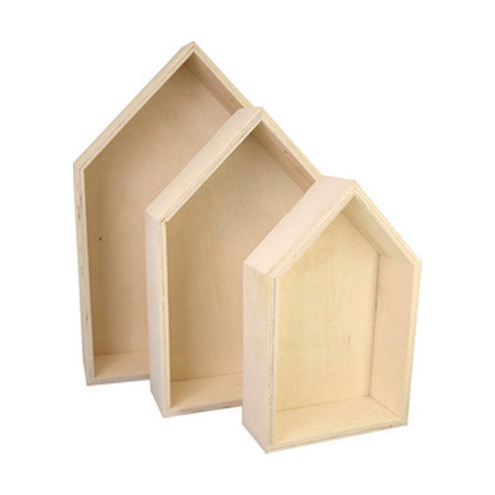 kreul set de cutii din lemn in forma de casa ro krl45155