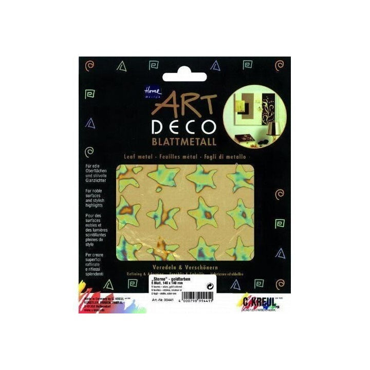 kreul stele din folie decorativa aurie 140 x 140 mm 6 buc ro krl99441