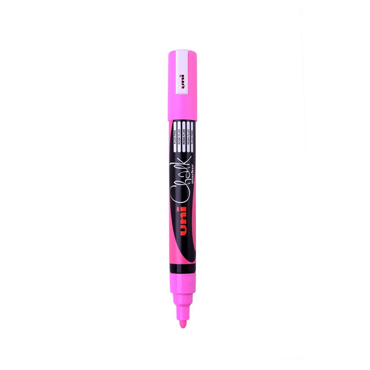Marker cu cretă UNI POSCA PWE-5M 1.8 - 2.5 MM – roz fluo