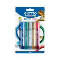 Lipici cu sclipici GIOTTO Glitter Glue culori metalice 5 x 10 g