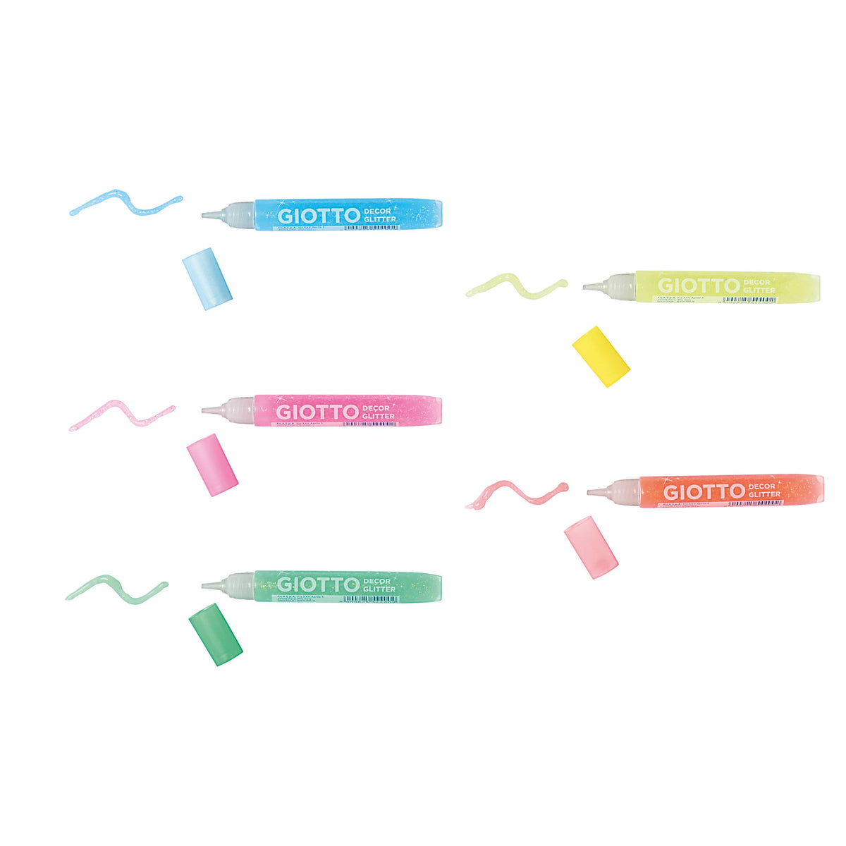 Lipici cu sclipici GIOTTO Glitter Glue culori neon 5 x 10 g