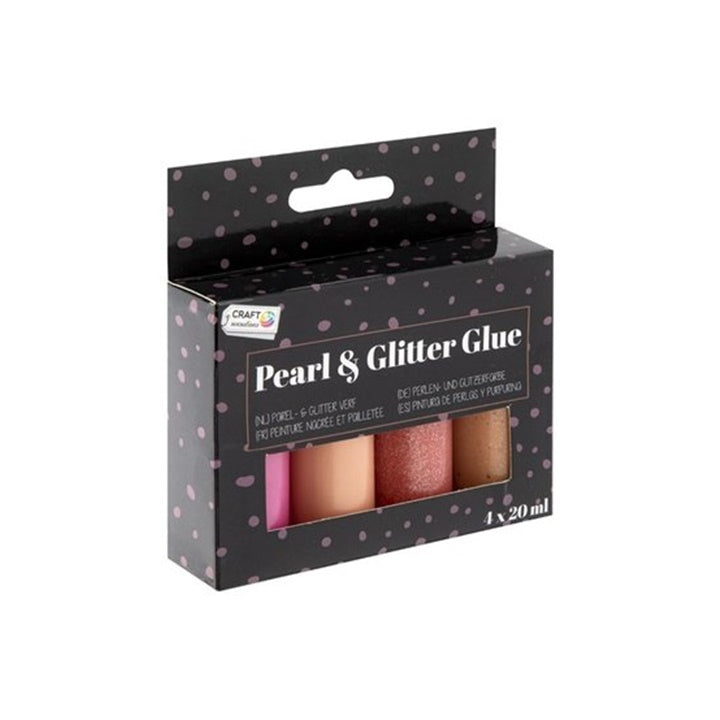Lipici perlat și cu sclipici 4 x 20 ml