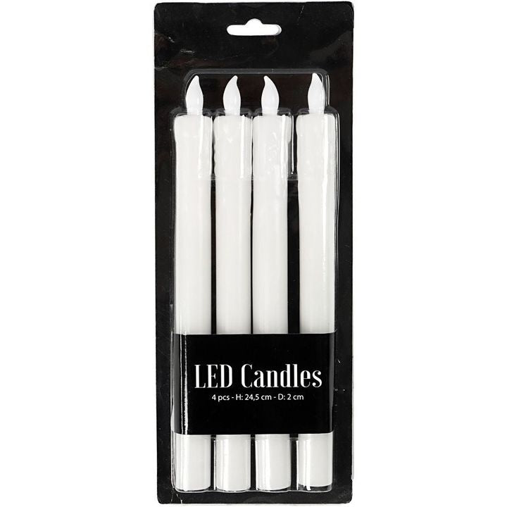 lumanari led inalte 24 5 cm set 4 bucați
