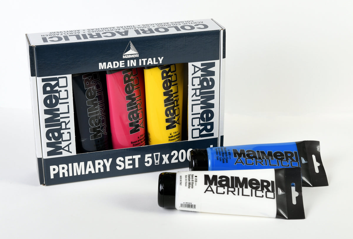 Set culori acrilice Maimeri Acrilico Primary 200 ml