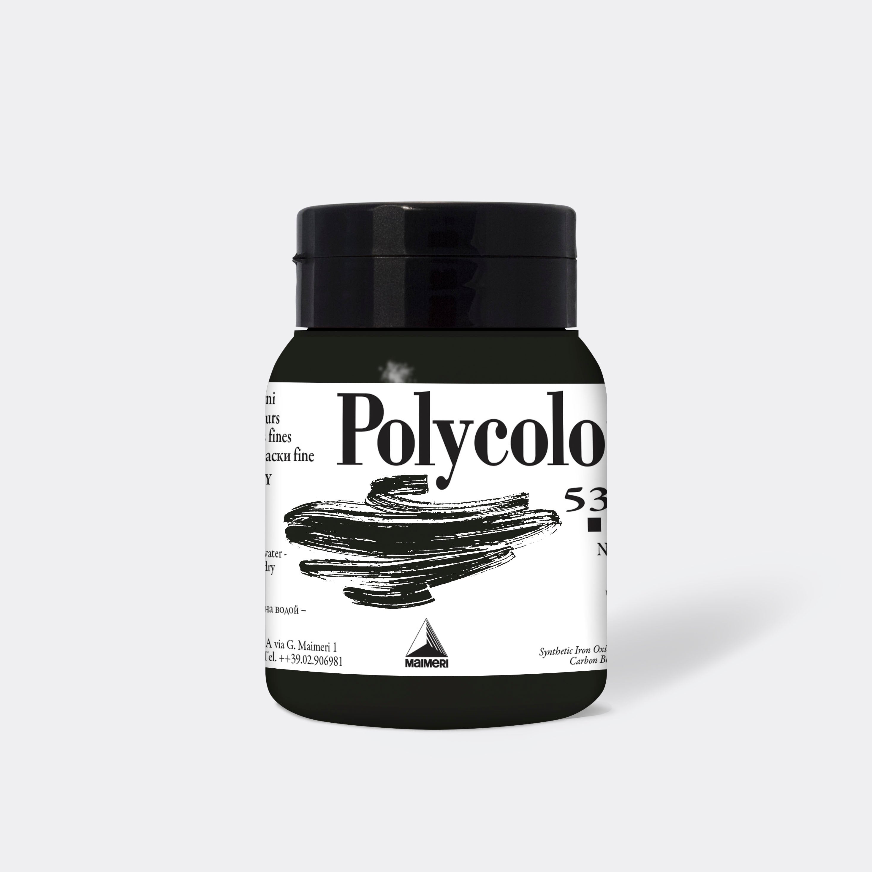 Culoare acrilică fină MAIMERI Polycolor 500 ml – Negru