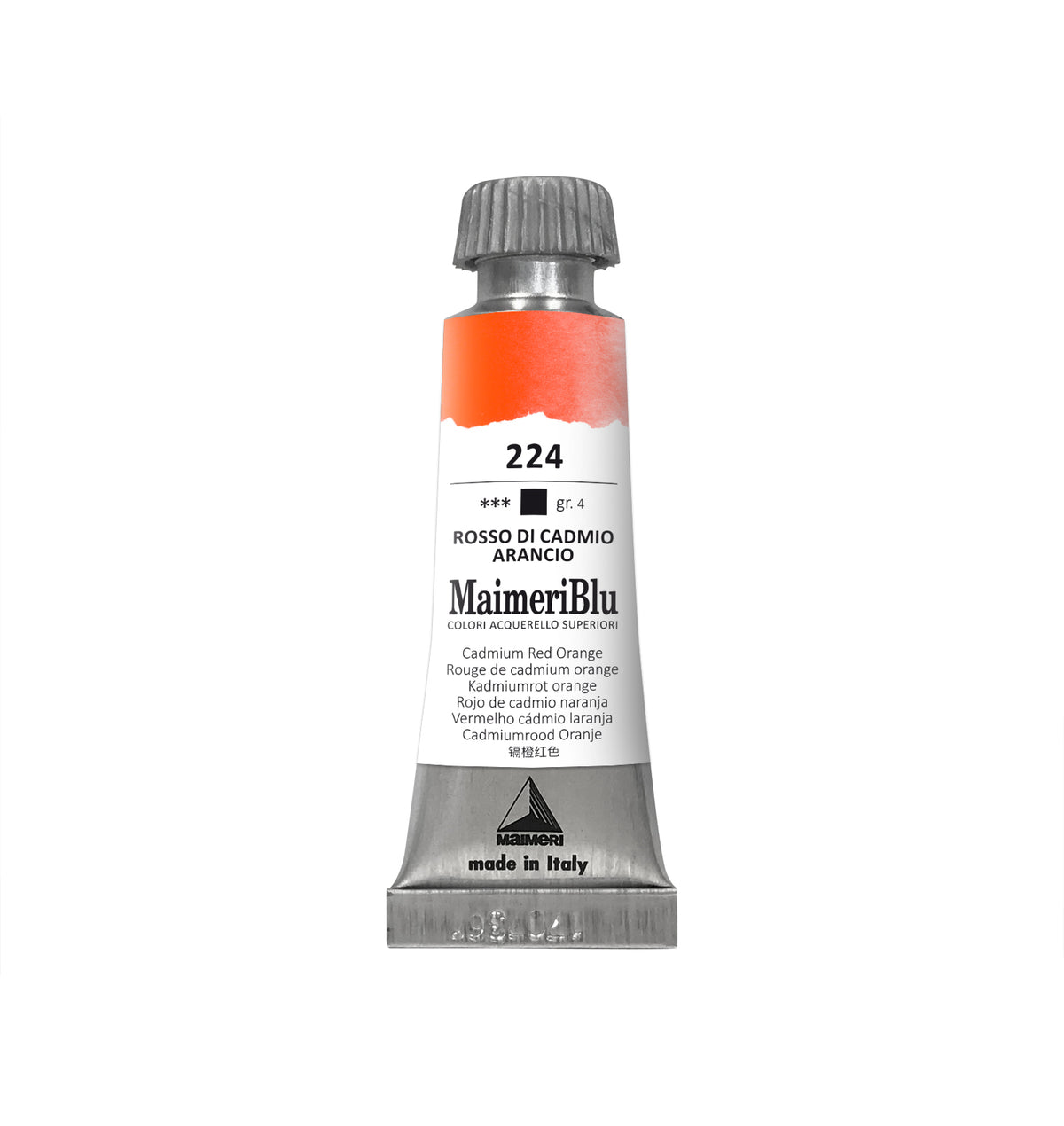 Culoare acuarelă profesională MAIMERI Maimeri Blu 12 ml – Roșu Cadmiu Oranj