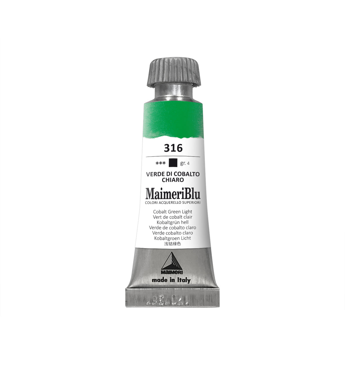 Culoare acuarelă profesională MAIMERI Maimeri Blu 12 ml – Verde Cobalt Deschis