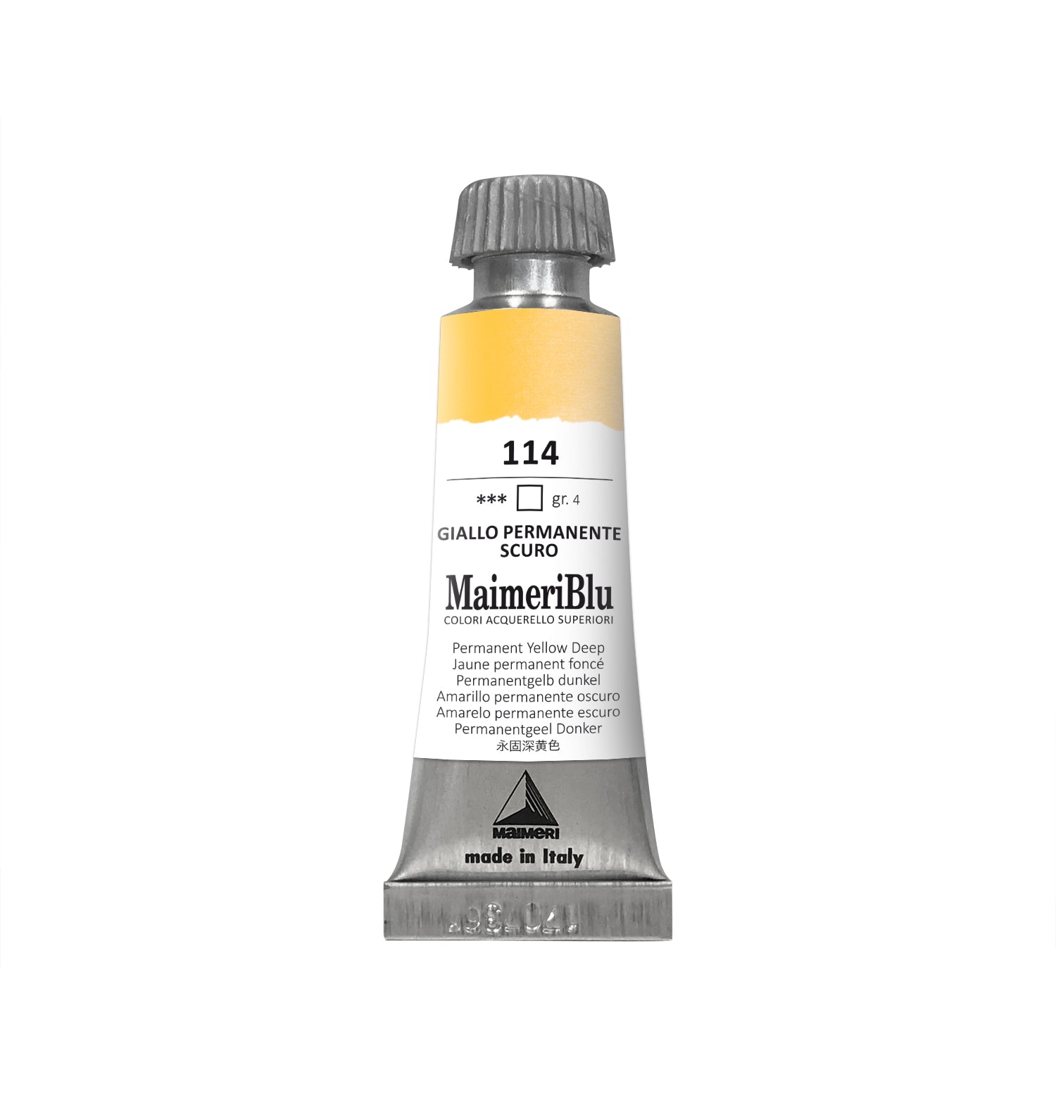 Culoare acuarelă profesională MAIMERI Maimeri Blu 12 ml – Galben Permanent Închis