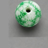 Mărgele rotunde din sticlă cu efect marmorat 8 mm – 15 buc – verde-alb