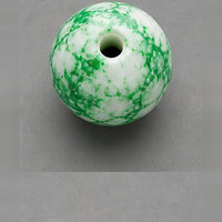 Mărgele rotunde din sticlă cu efect marmorat 8 mm – 15 buc – verde-alb