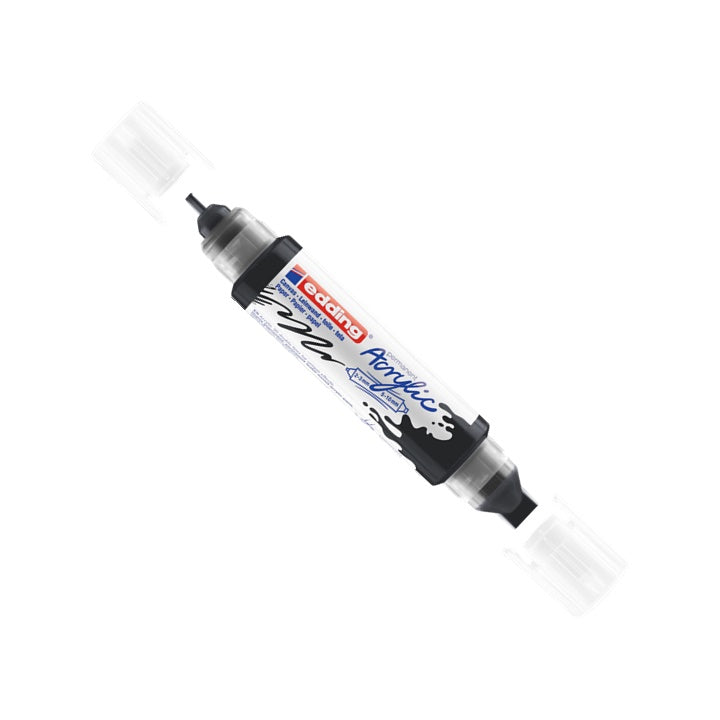 Marker acrilic 3D cu două fețe EDDING-5400 - negru