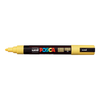 Marker acrilic Posca PC-5M, 1,8 – 2,5 mm, galben pai (73)