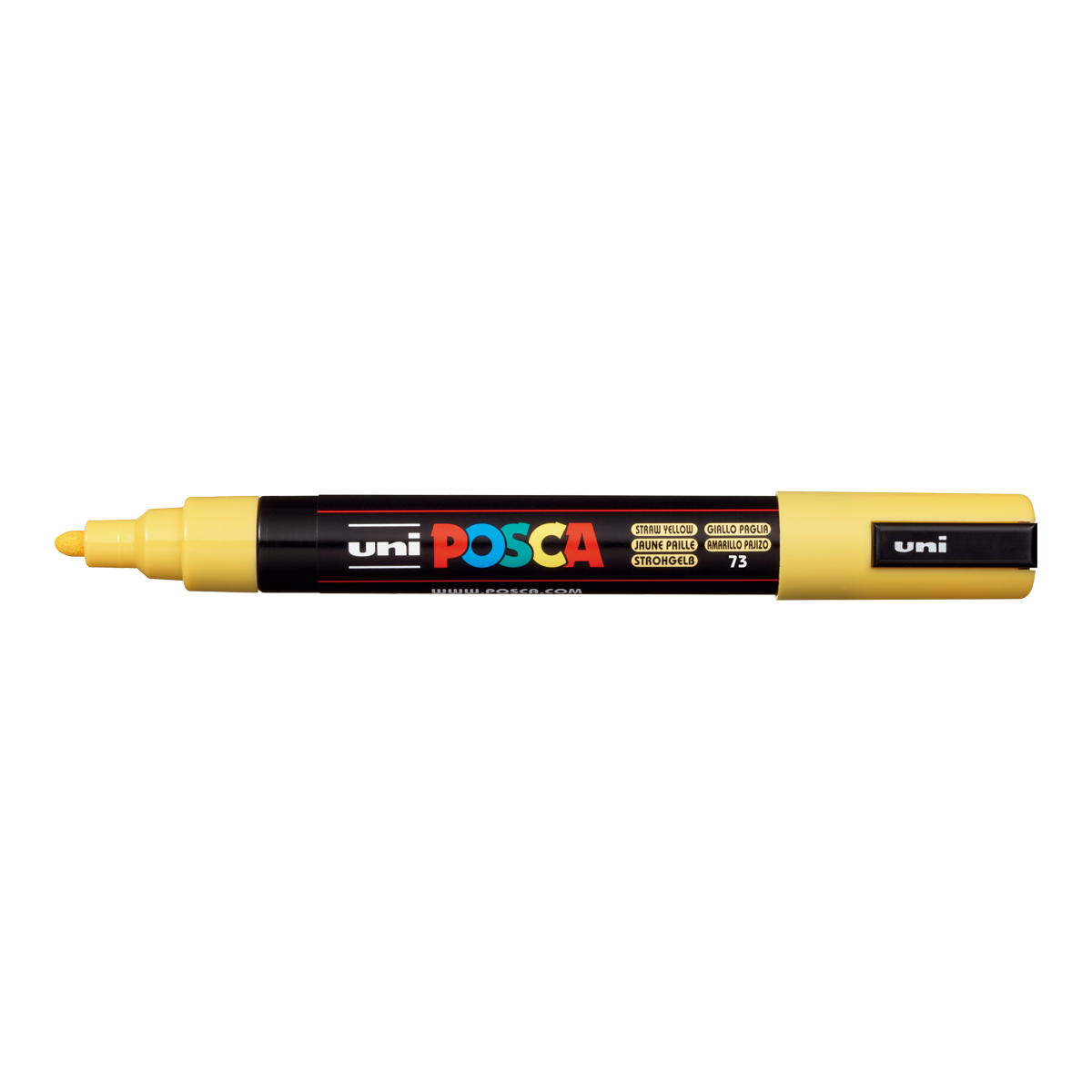 Marker acrilic Posca PC-5M, 1,8 – 2,5 mm, galben pai (73)
