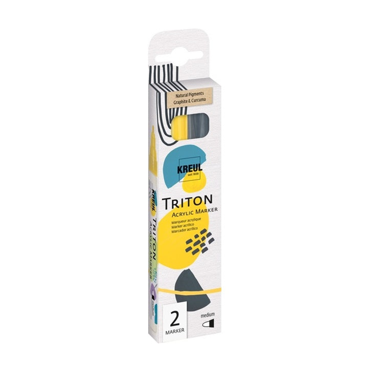 markere acrilice kreul triton cu pigmenti naturali set mediu 2 buc ro krl17895