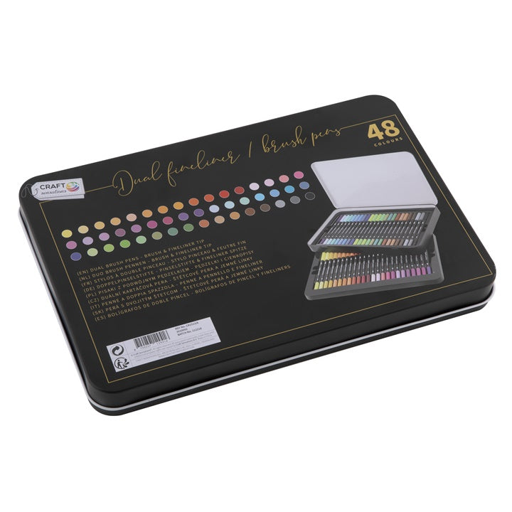 markere cu doua fete in cutie metalica 48 buc ro rmscr1513 gea