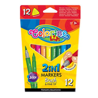 markere cu doua fete pentru copii colorino 12 buc ro clrr92500ptr