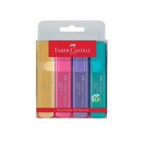 markere fluorescente faber castell 46 pastel set 4 bucați
