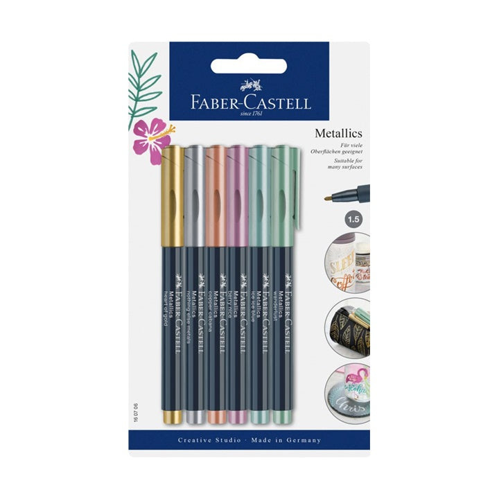 markere metalice faber castell 6 buc ro fbc160706