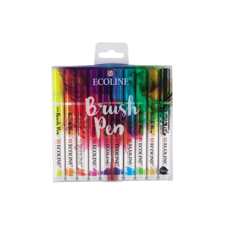 markeri acuarela ecoline brush pen set 10 piese ro rtl11509002