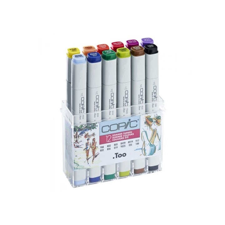 markeri copic classic summer colours set de 12 buc ro hmdcop20075707
