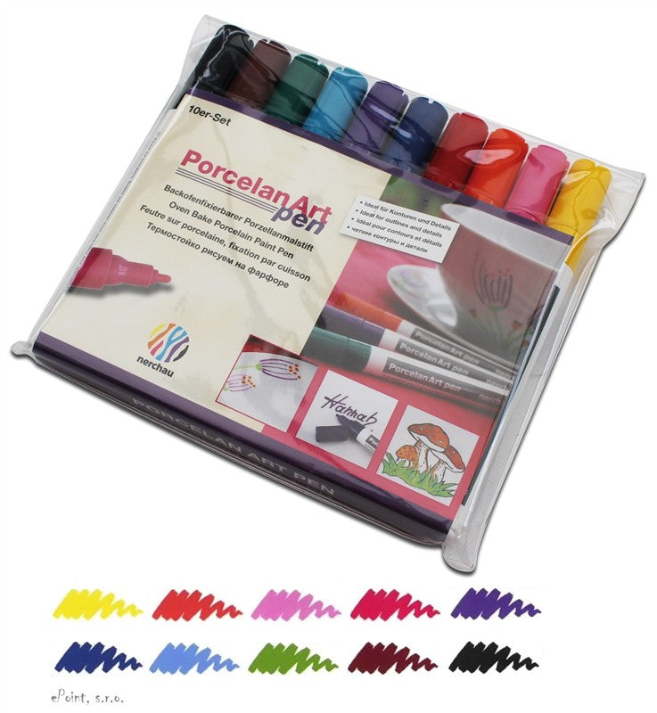 markeri pentru portelan set 10 buc ambalaj din plastic ro nhr430410