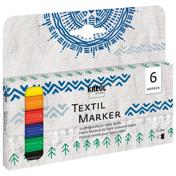 markeri pentru textile pentru copii kreul ro krl90690