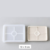 Matriță flexibilă din silicon pentru turnare tăvițe și suporturi – tavă dreptunghiulară – 13 × 9 cm