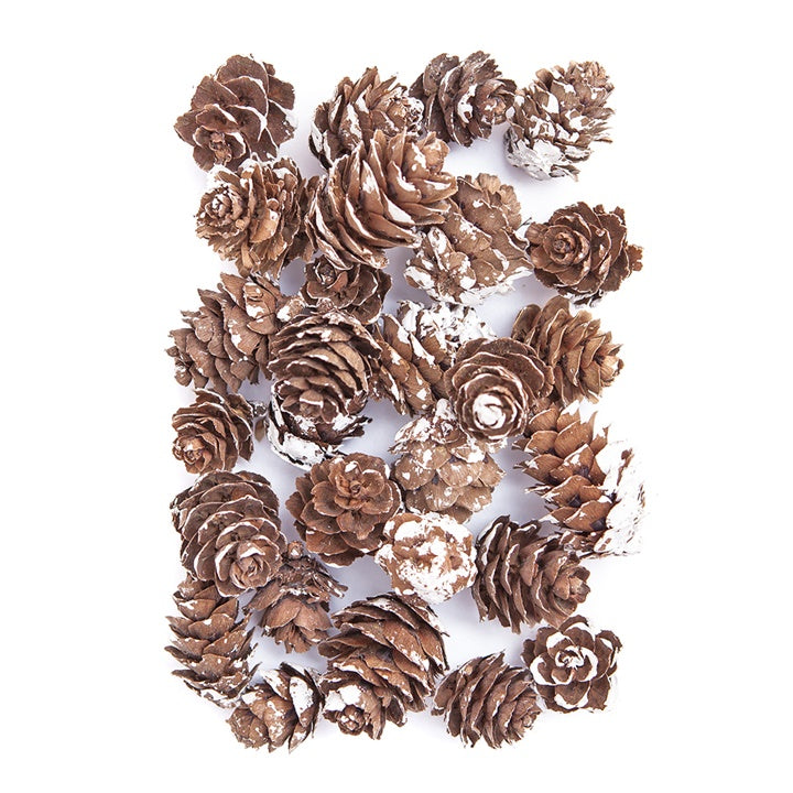 mini conuri de brad decorative cu zapada ro dpcdpza 031