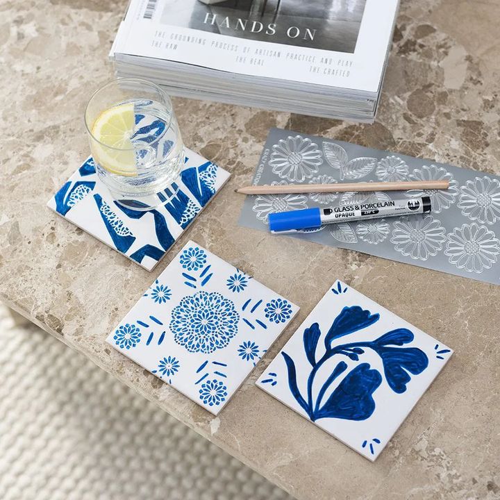mini creative porcelain painting set coastere ro cch977782
