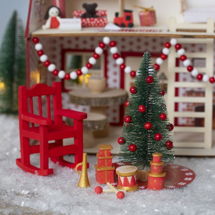 mini decorațiuni din lemn set de craciun 9 buc
