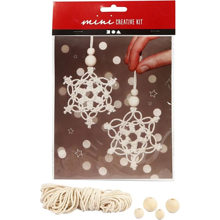 mini set creativ macrame fulgi de zapada