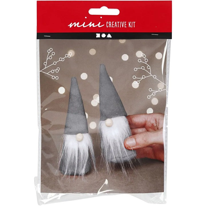 mini set creativ spiriduși de craciun gri