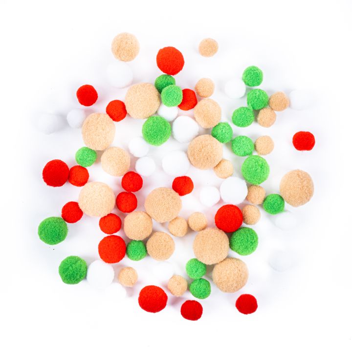 mix de pompoane colorate 80 buc