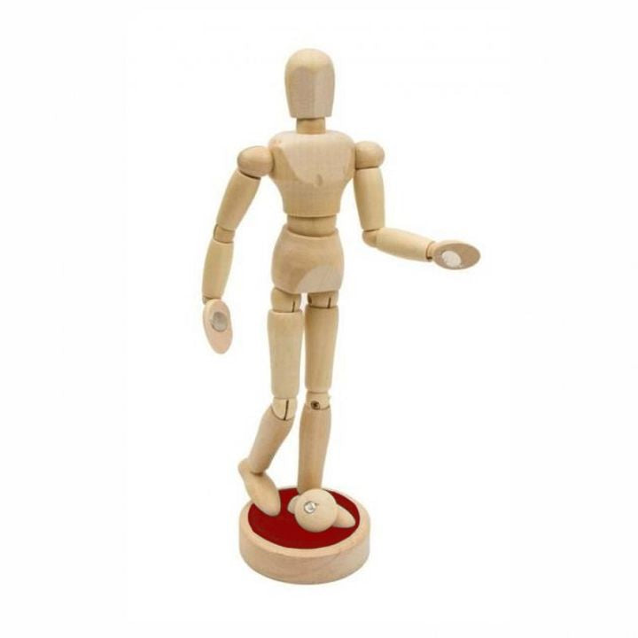 model din lemn al corpului uman cu magneți unisex 30 5 cm