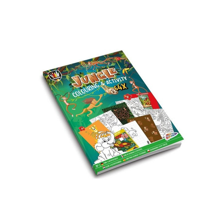 moxy carte de activitați și colorat jungla a4 64 pagini