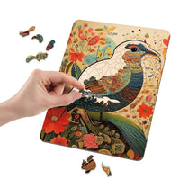 moxy puzzle din lemn pasare 130 piese artistic