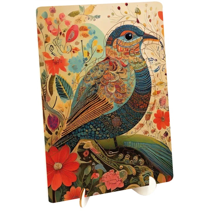 moxy puzzle din lemn pasare 130 piese artistic