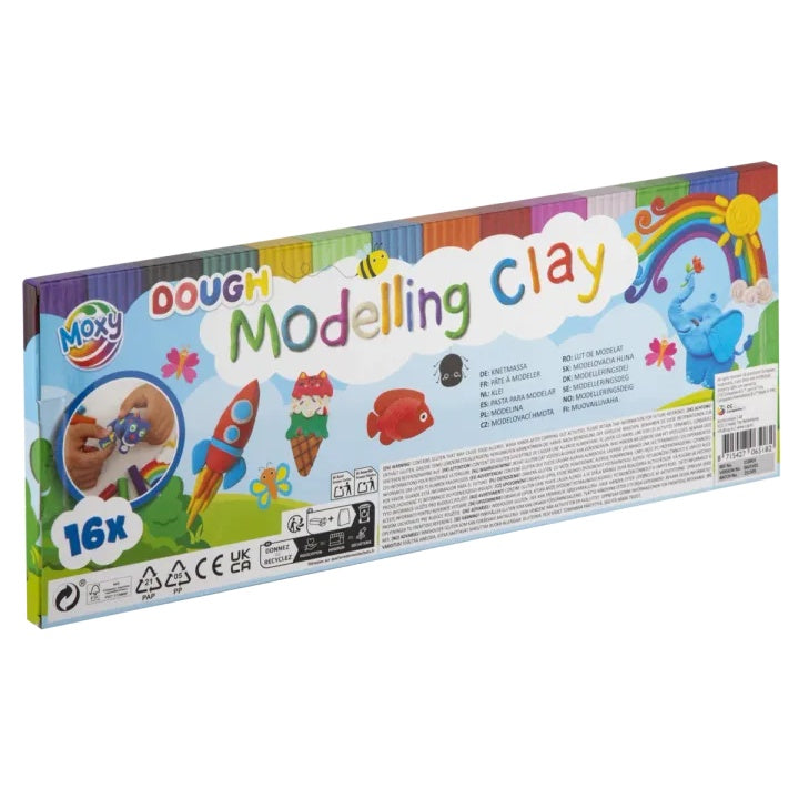 moxy set de plastilina creativa 16 culori din aluat moale