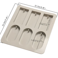 mucegai din silicon pentru turnare dreptunghiuri si ovale cu gaura ro aatxc631