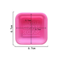mucegai din silicon pentru turnare patrat text 100 hand made ro aatxc624