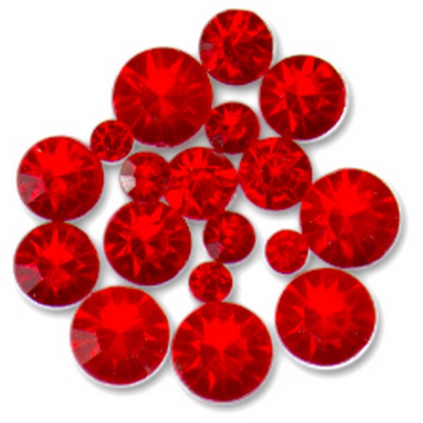 Pietricele acrilice ascuțite – červené