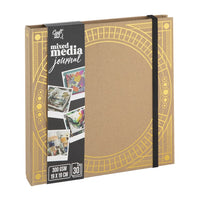 Notebook media mixtă Nassau - Maro și auriu