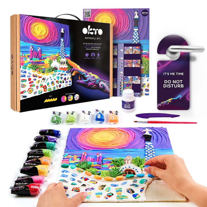 okto creative 3d set parcul guell din barcelona 30 x 40 cm ro oct10038