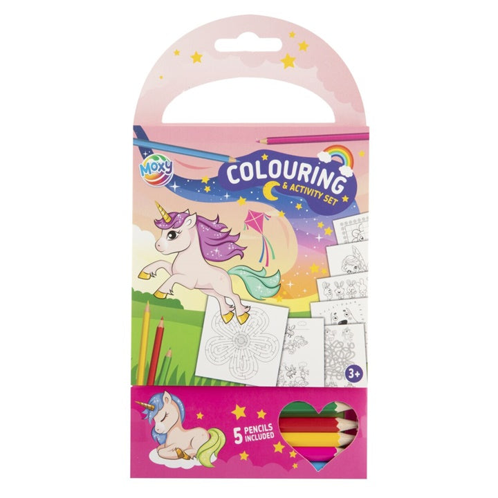 Set de cărți de colorat cu creioane