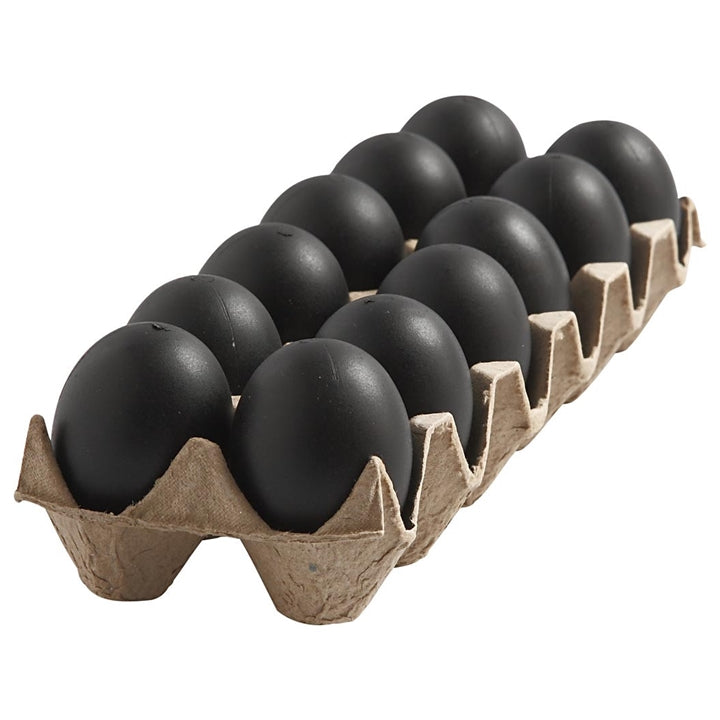 oua de plastic negre 12 buc 6 cm ro cch51025