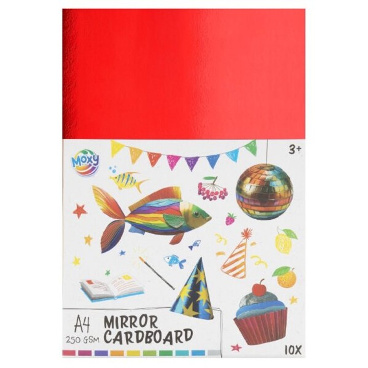 pachet de carton oglinda a4 250 gsm 10 foi 10 culori ro rms110017